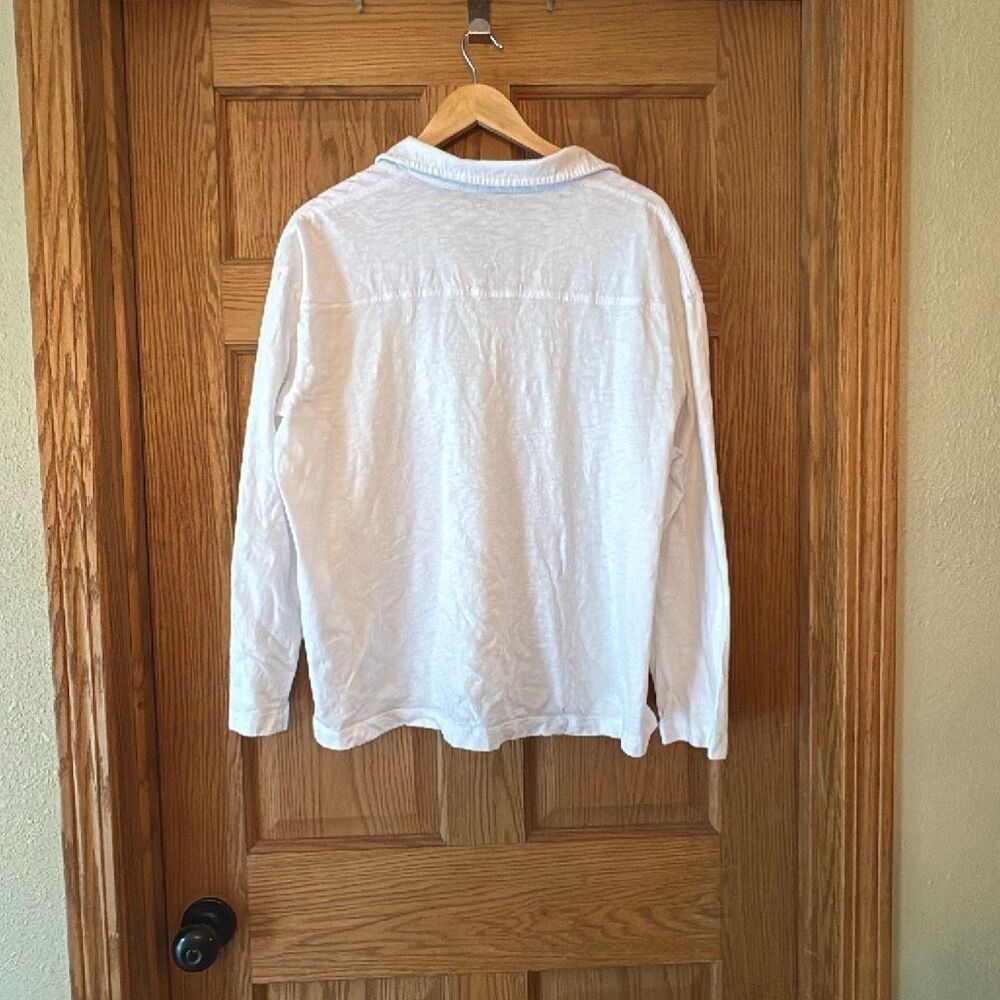 Vineyard Vines White Cotton Popover Top | Whale Logo | Size XL | Coastal Classic - Picture 5 of 9